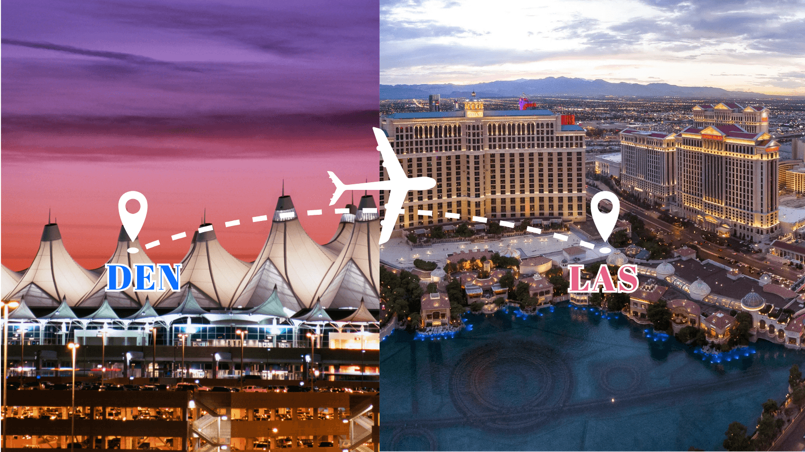 Travofinder flight booking for Denver to Las Vegas