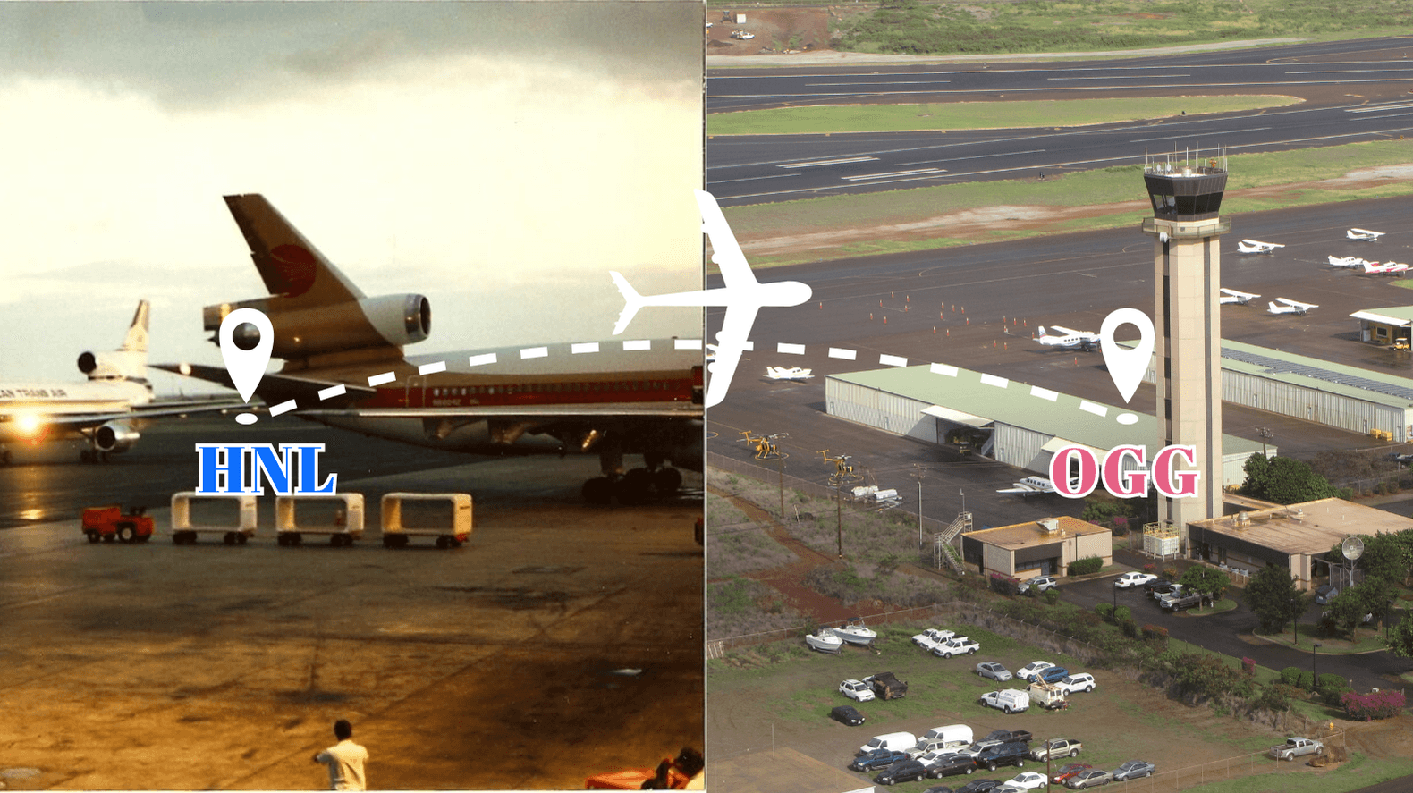 Honolulu to Kahului flight route